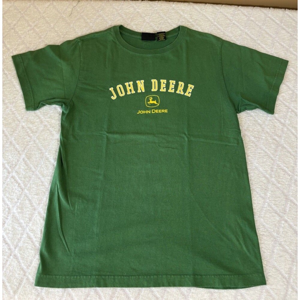 Vintage Y2K John Deere Logo Green Shirt Unisex Size Medium